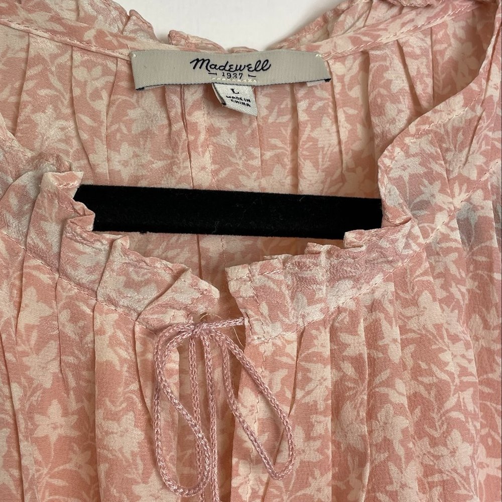 Madewell silk sleeveless blouse.